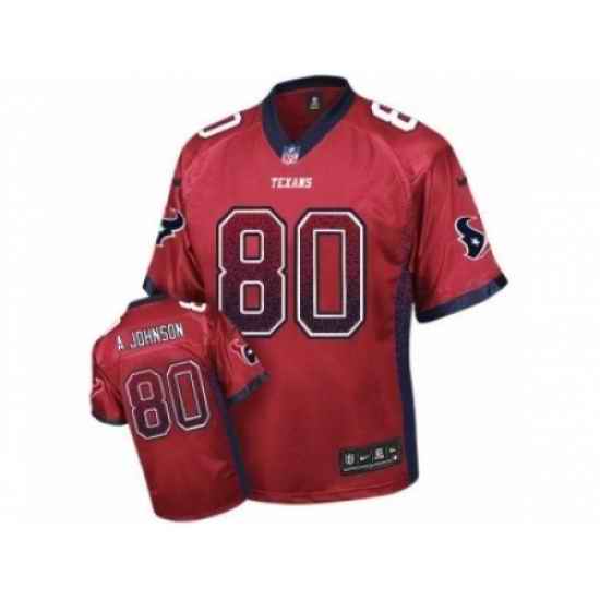 Nike Houston Texans 80 Andre Johnson Red Elite Drift Fashion NFL Jersey